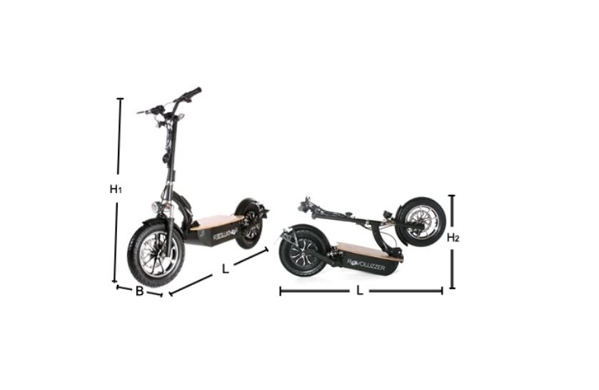 E Roller mit Sitz Revoluzzer 45KM h 3.5 Elektroroller Campingroller