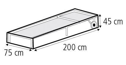 Schutzhülle Wehncke Classic für Rollenliege 200x75x45cm transparent