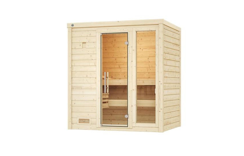 Weka Premium Massivholzsauna Bergen 7,5 kW BioS Gr. 1.8