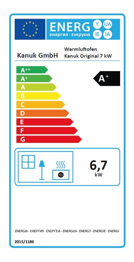 KANUK® ORIGINAL Warmluftofen Kaminofen 7kW