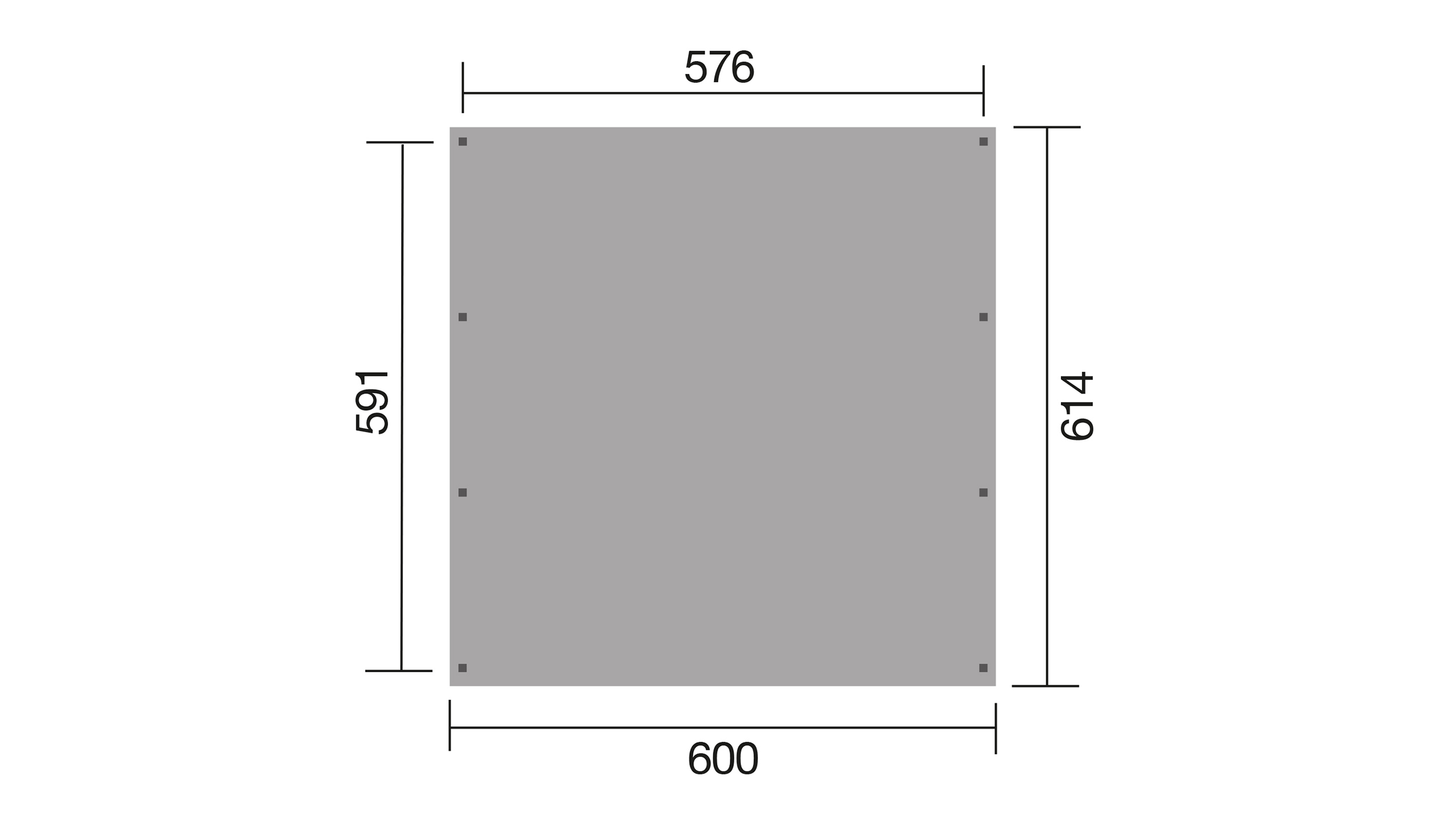 weka Doppelcarport 609 Gr. 1 mit Trapezblech-Dach