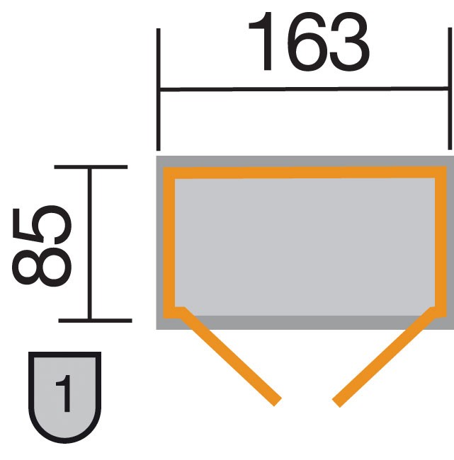 weka Garten-/Terrassenschrank 361 Gr.2 Flachdach,