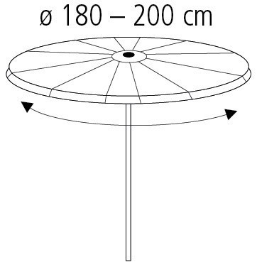 Schutzhülle Wehncke Deluxe für Sonnenschirm Ø180-200cm anthrazit