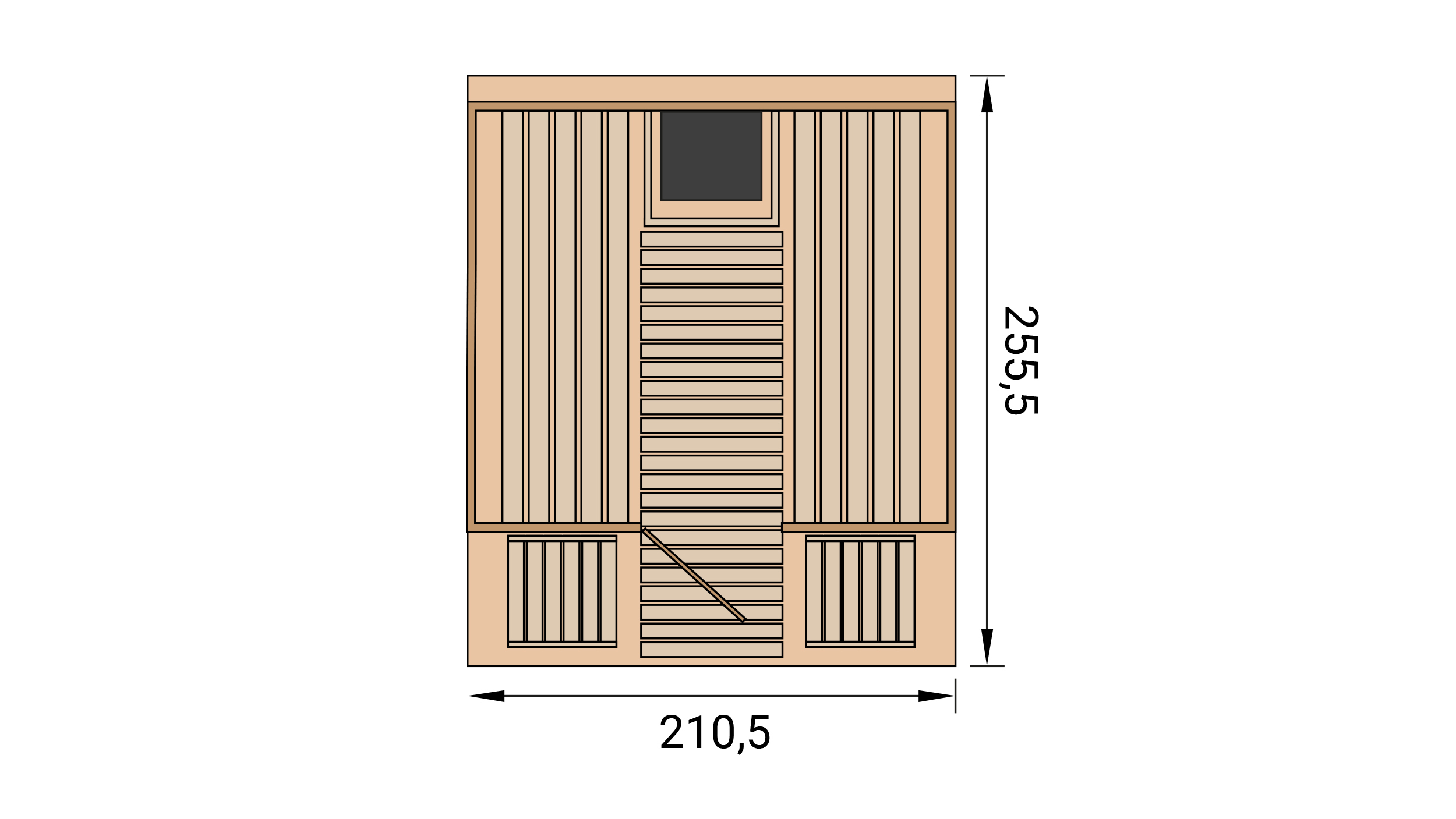 Weka Fasssauna FS 198 OS-Ofen 9 kW