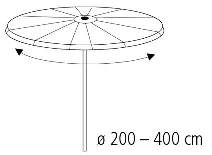 Schutzhülle Wehncke Classic für Ampelschirm Ø 200 - 400 cm transparent