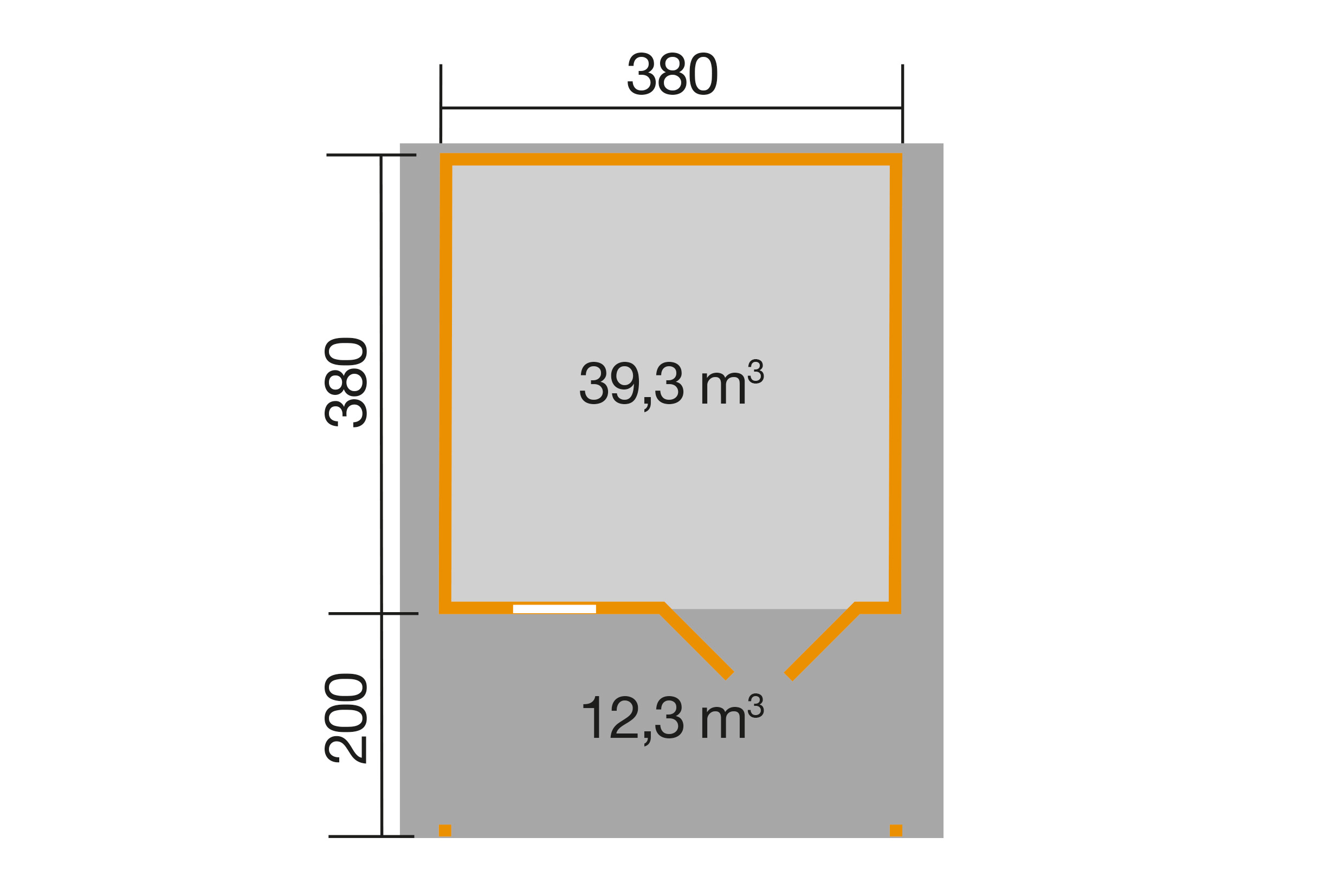 weka Gartenhaus 111 A Gr.3, 28 mm, V200, DT, EF