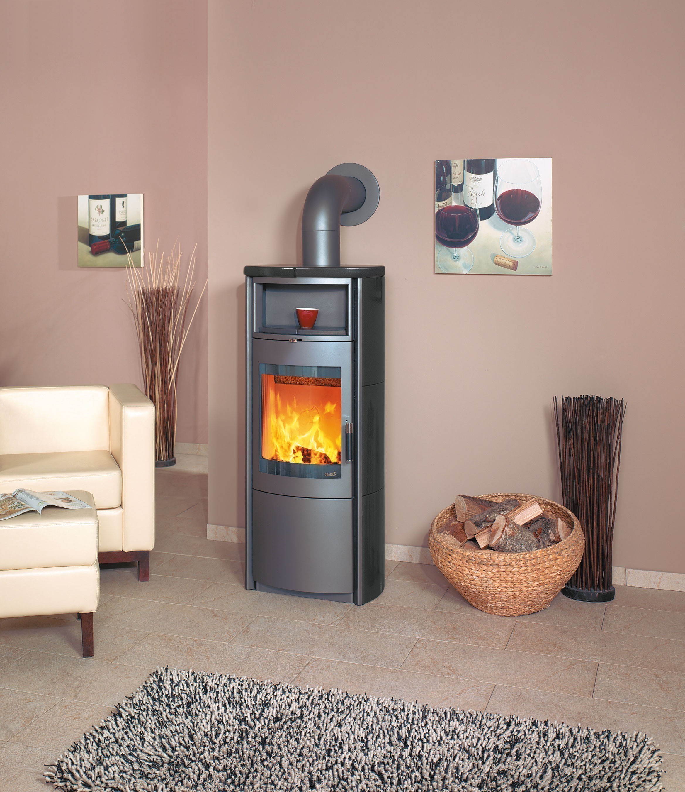 Kaminofen / Dauerbrandofen Hark Nika ECOplus meteor-schwarz 5 kW