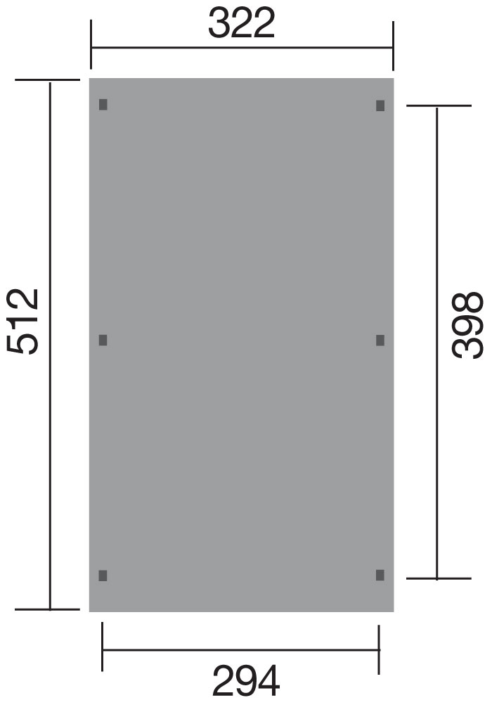 weka Flachdach Einzelcarport 617 Gr.1 ohne Dachein