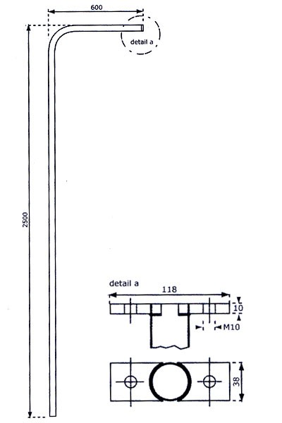 Rutschstange Metall Höhe 2,5m