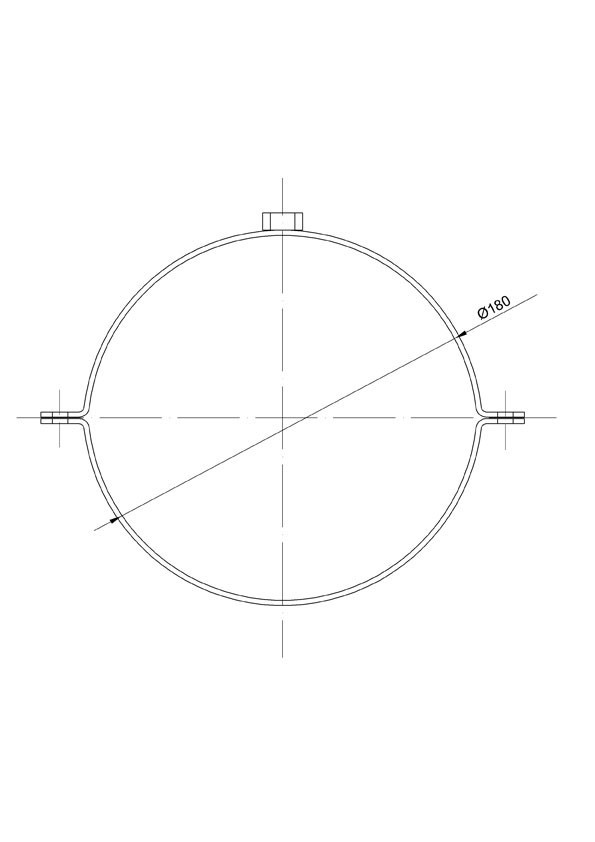 Rohrschellen Set Ø180mm Senotherm schwarz für Ofenrohre