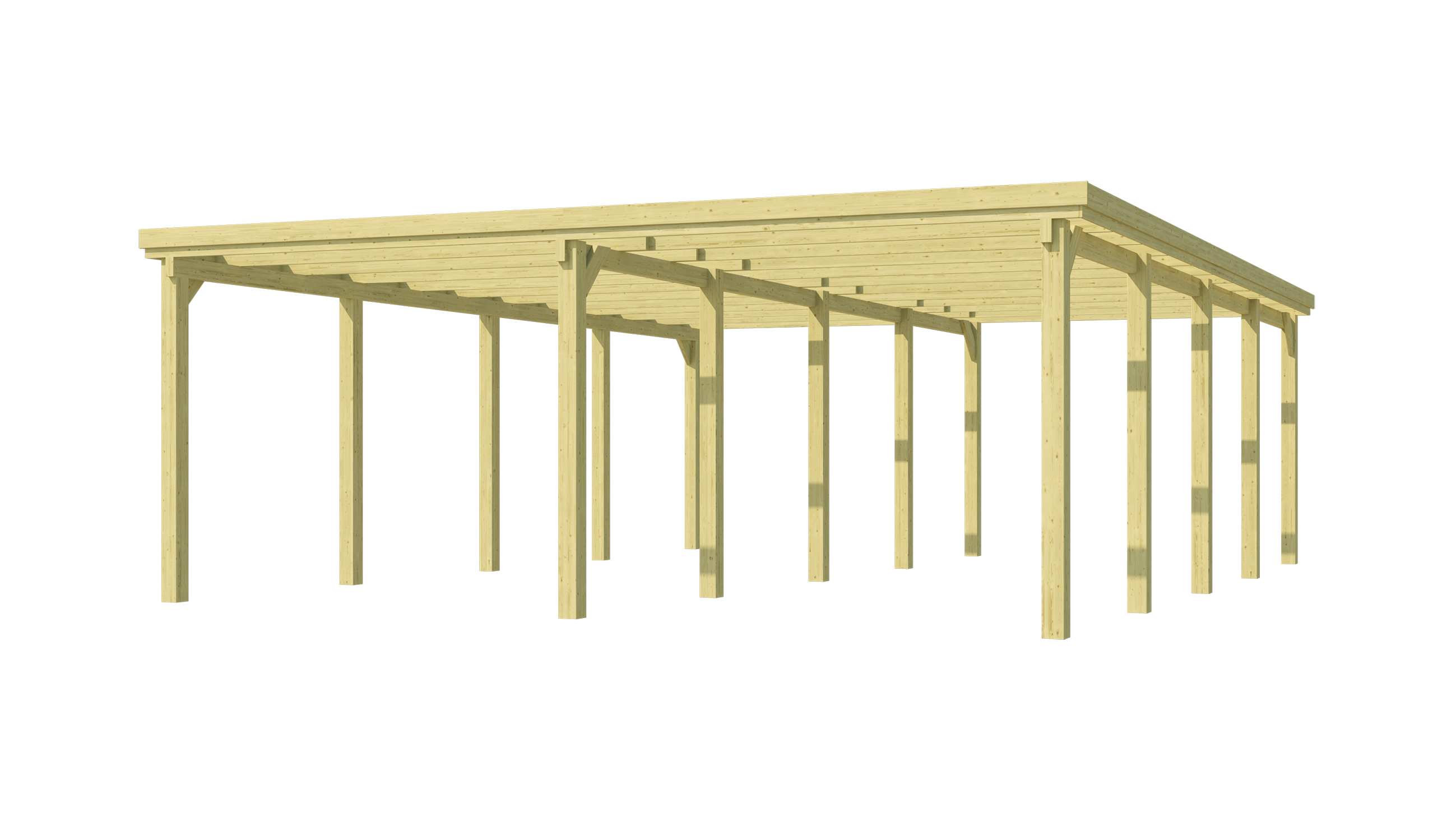 weka Flachdach-Doppelcarport 618 Gr.2 ohne Dachein