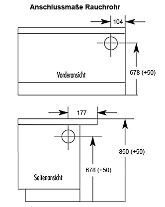 Küchenherd / Kohleherd Wamsler K138 weiß Ceran-Kochfeld Ans. rechts