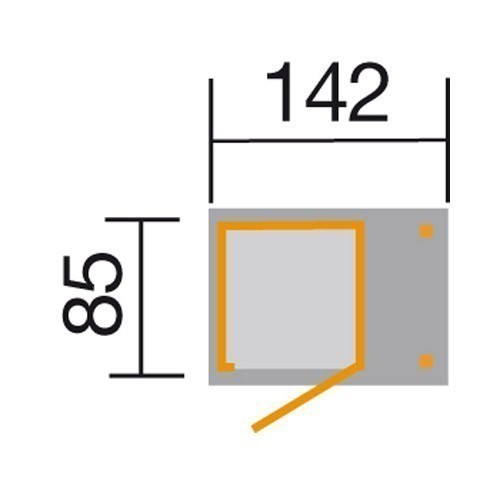 weka Garten-/Terrassenschrank 351 A Gr.1 Satteldac