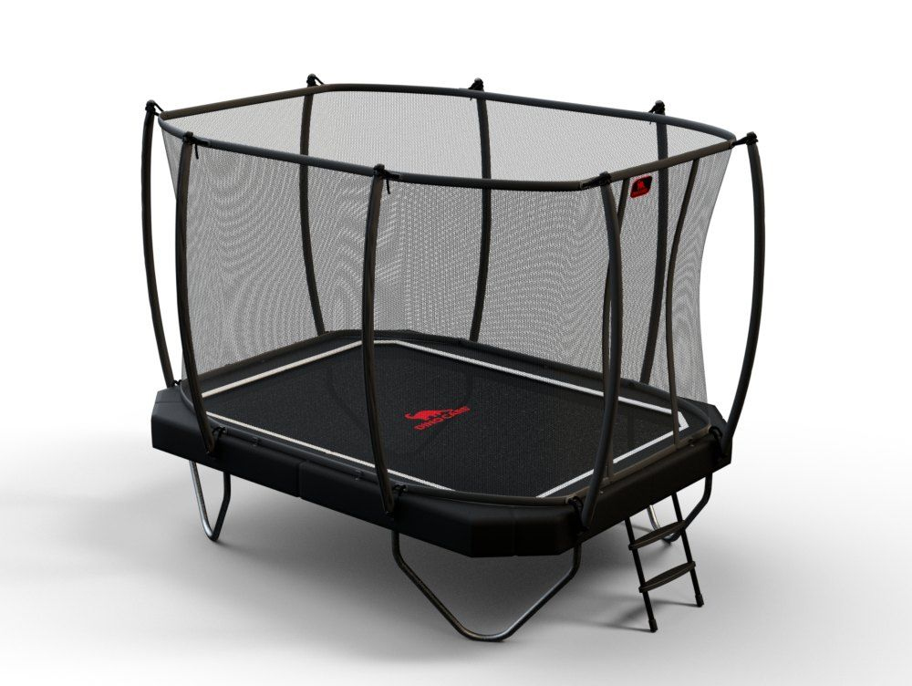 DINOCARS Trampolin PRO LINE Sicherheitsnetz Leiter 340x240cm