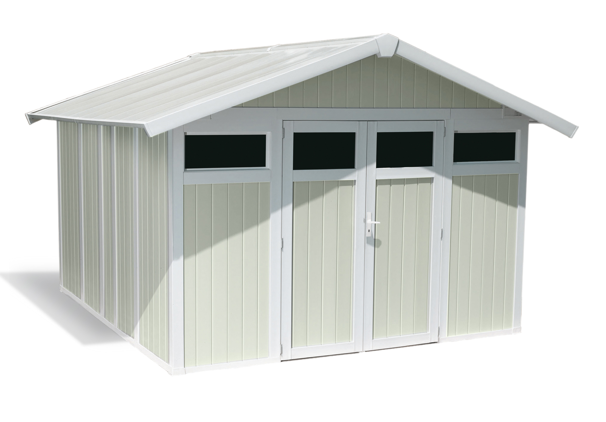 Grosfillex Gerätehaus Utility V 11 Kunststoff 315x355cm grau-grün