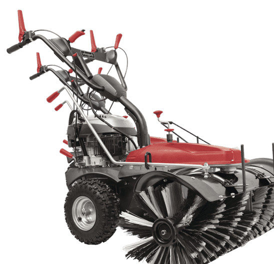 Scheppach Kehrmaschine inkl. Sammelbehälter 70l und Schneeschieber