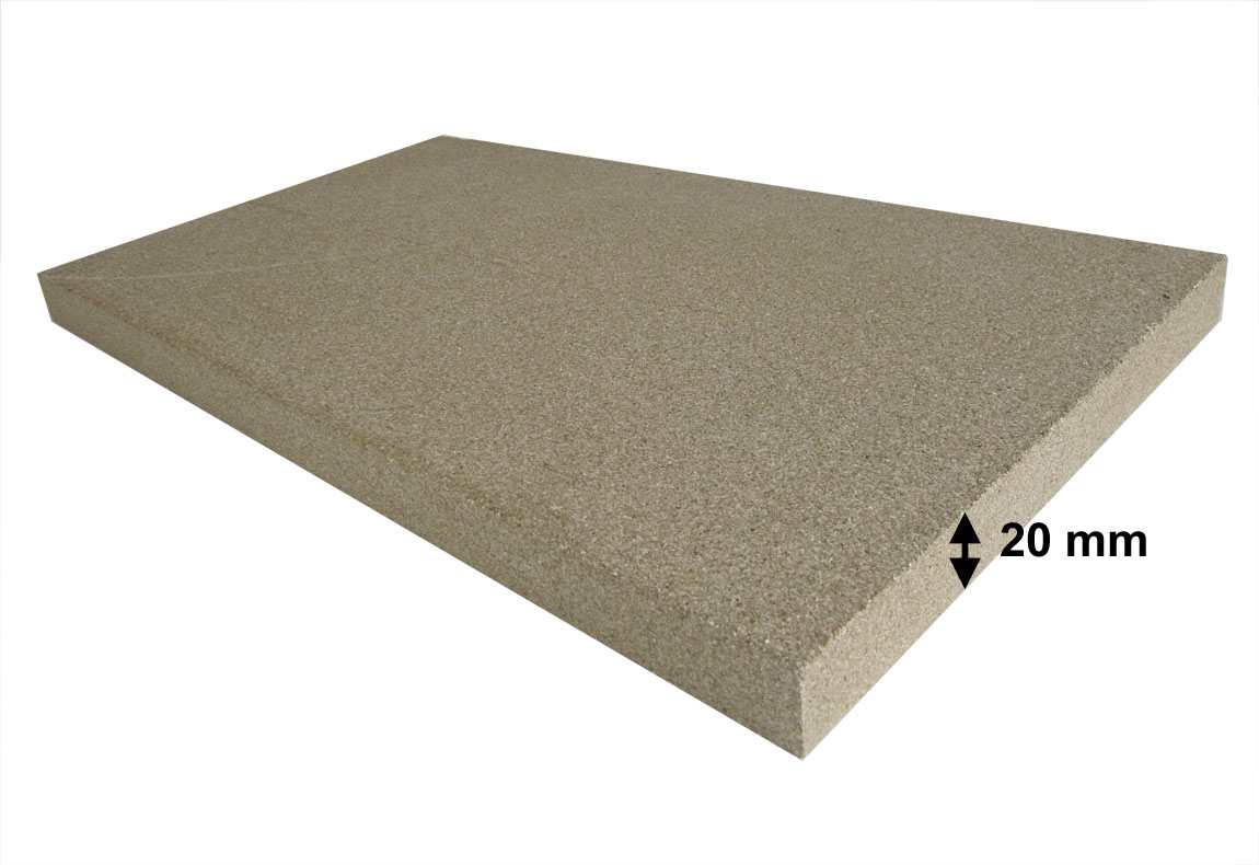 Vermiculite Platte 1 Stück 500x300x20 mm bei