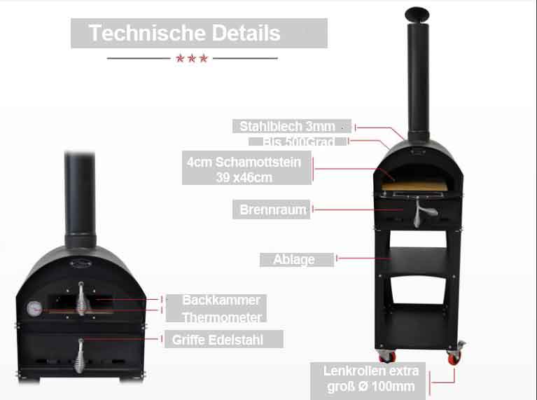Flammkuchenofen Pizzaofen Holzbackofen Rhinau