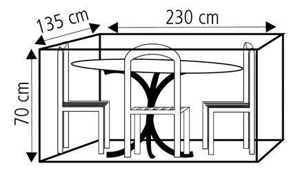 Schutzhülle Wehncke Deluxe für Sitzgruppen 230x135x70cm anthrazit