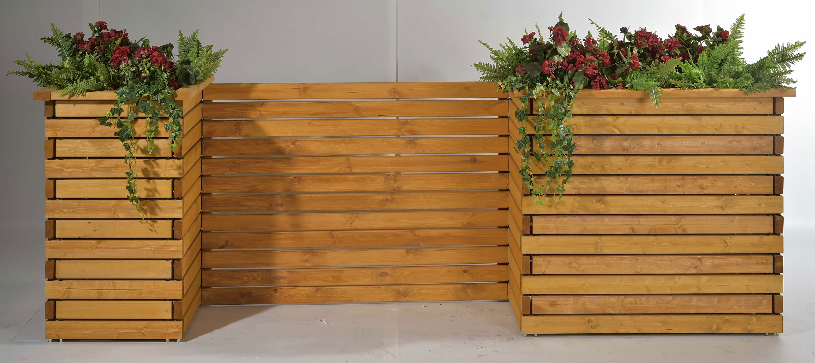Blumenkübel / Pflanzkübel Raumteiler bei Mödling 130x47x122cm honig