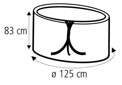 Schutzhülle Wehncke Classic für Gartentische Ø125x83cm transparent