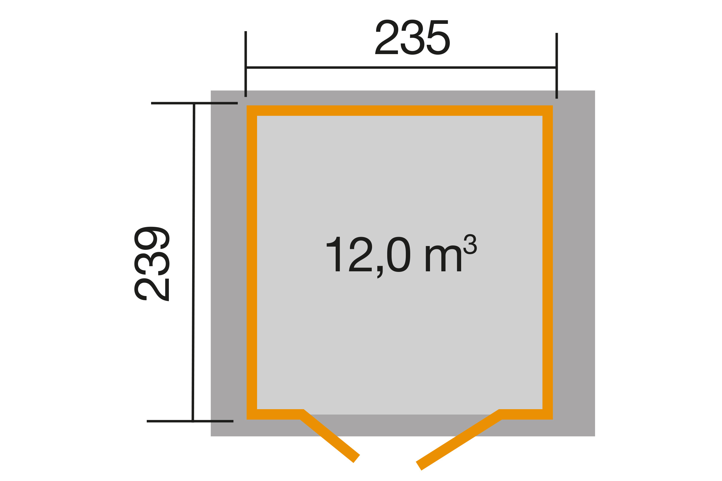 weka Gartenhaus 224 A Gr. 2 anthrazit, 21 mm, neue