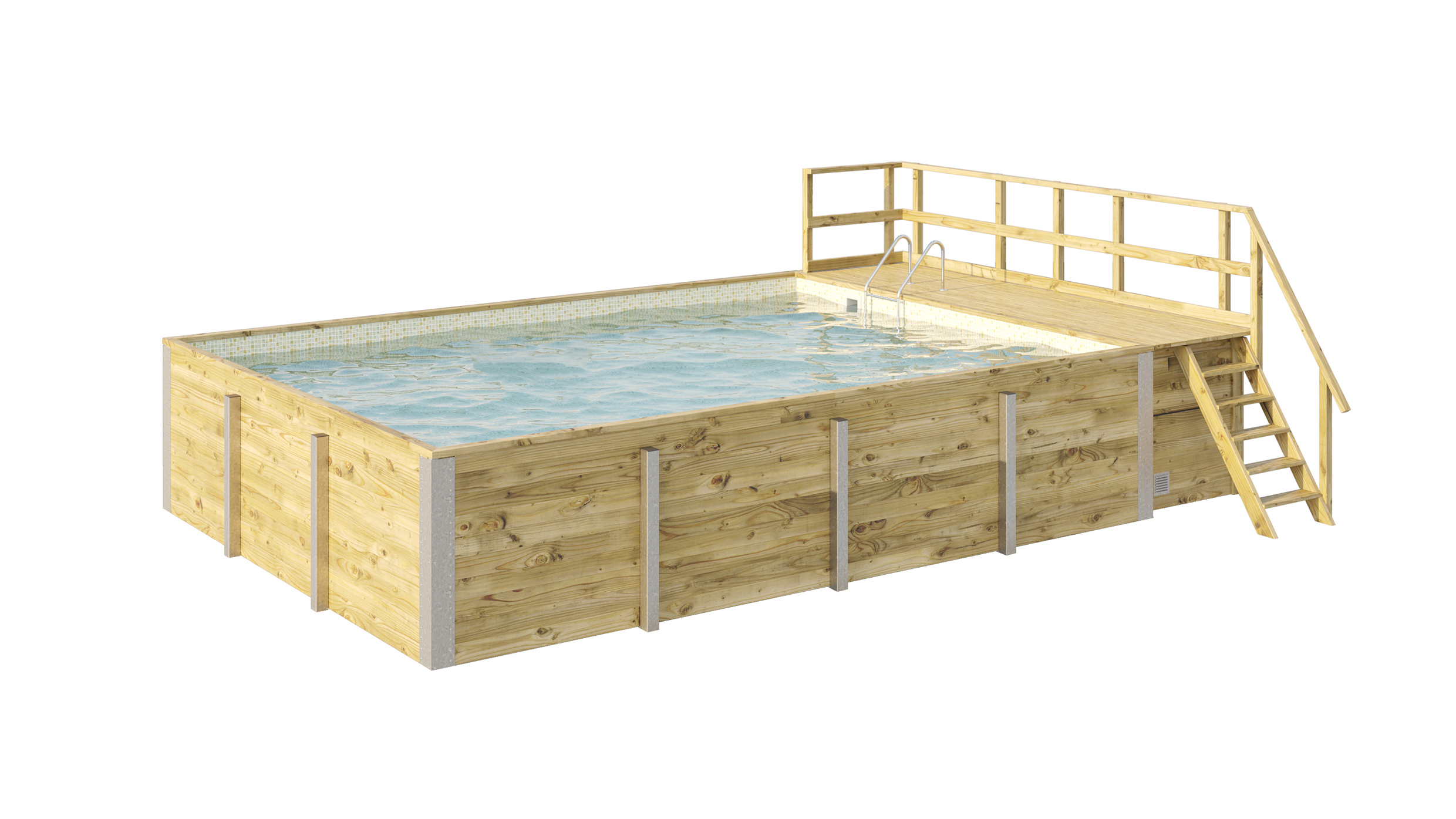 weka Massivholzpool 595 Gr. 2, Folie Sand/Mosaik,