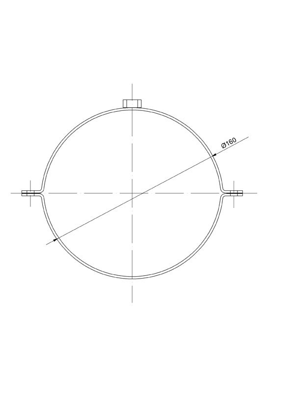 Rohrschellen Set Ø160mm Senotherm schwarz für Ofenrohre