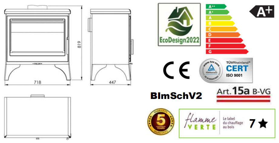 Panadero Kaminofen BOHEME EcoDesign 9,8 kW