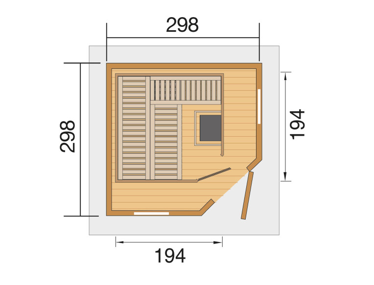 Weka Saunahaus KURIKKA 7,5 kW BioS