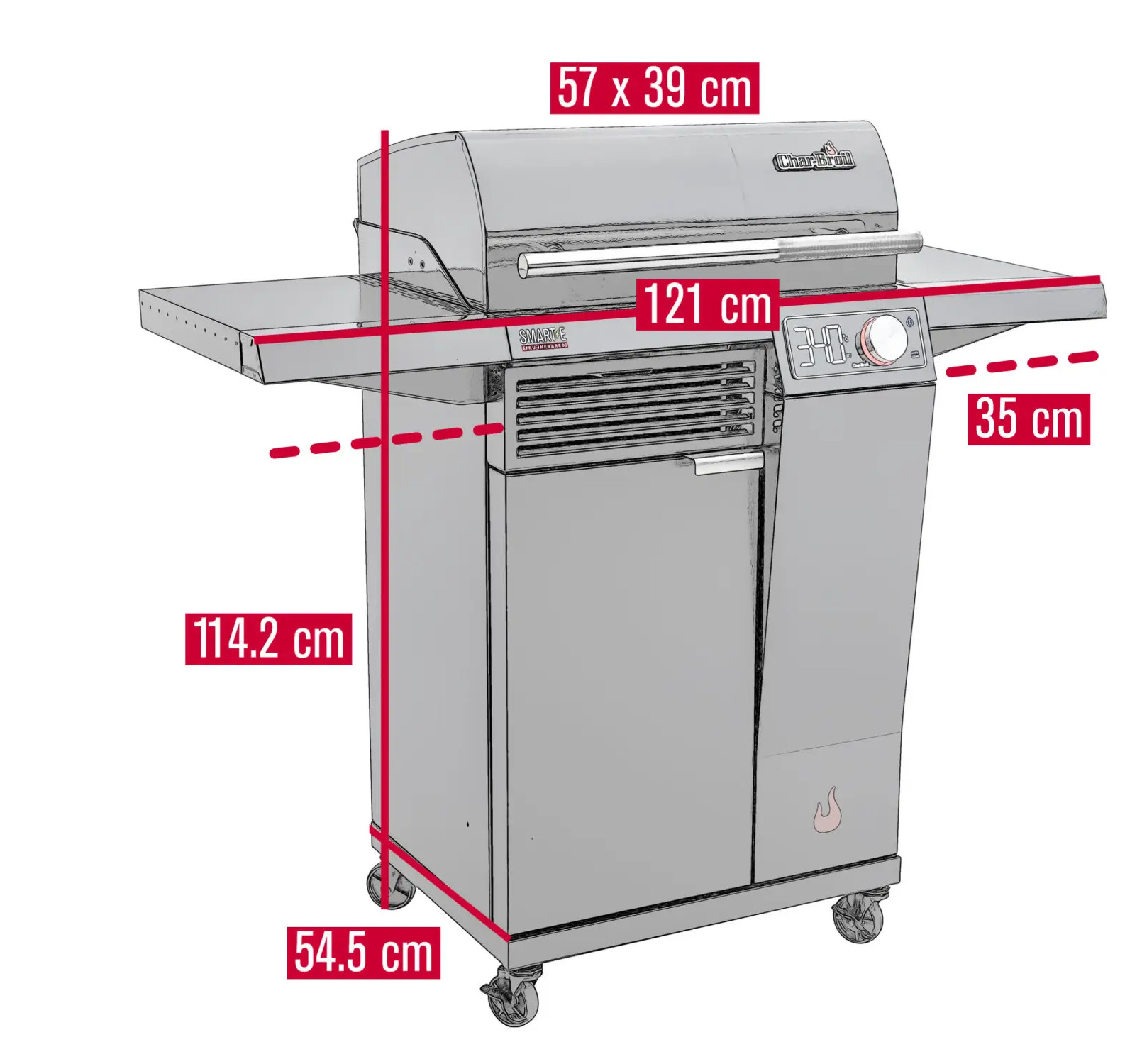 Char-Broil® Elektrogrill SMART-E E-POWER 90-370 °C 140959