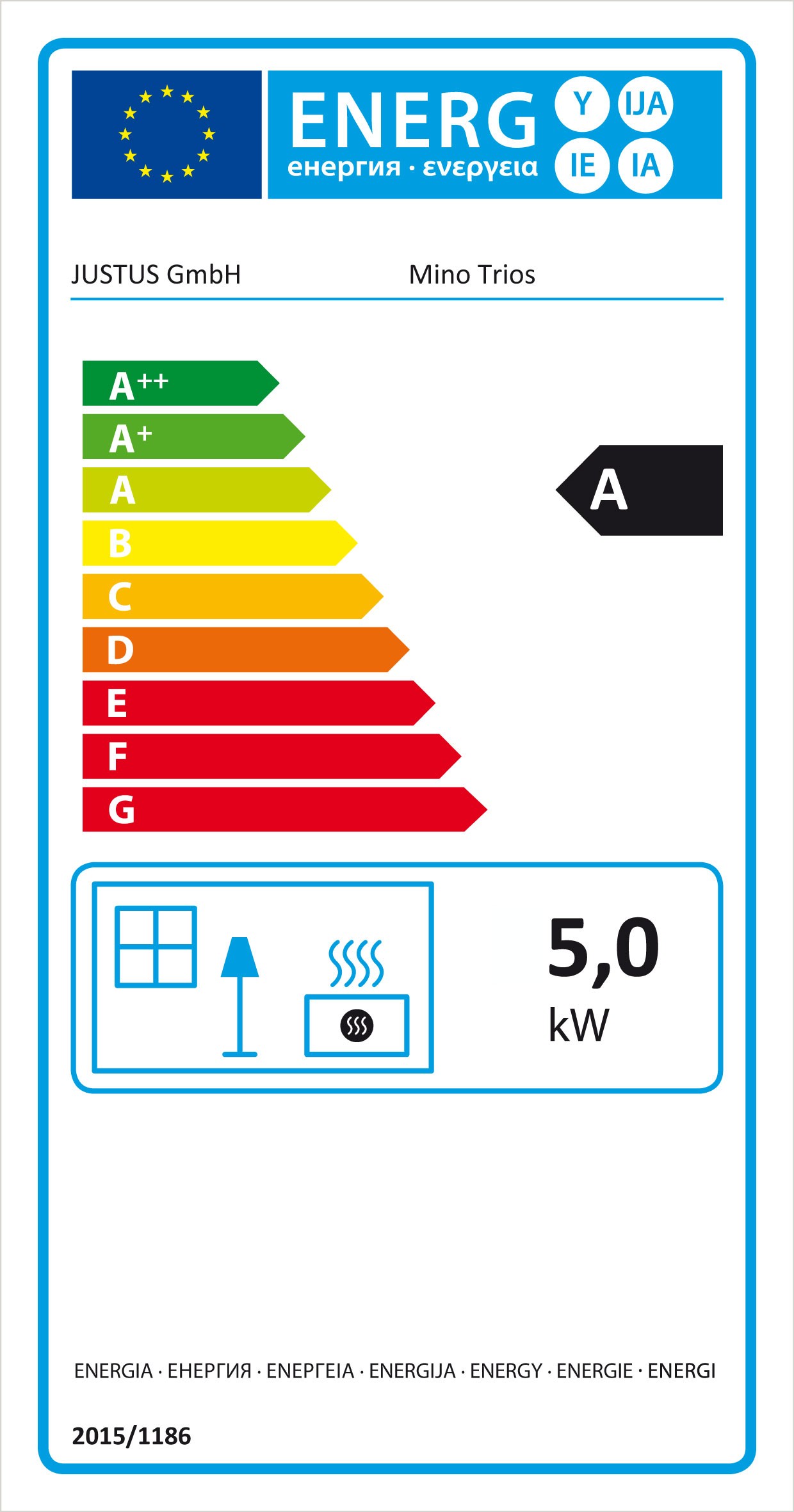 Kaminofen Justus Mino Trios 2.0 raumluftunabhängig Keramik rot 5kW