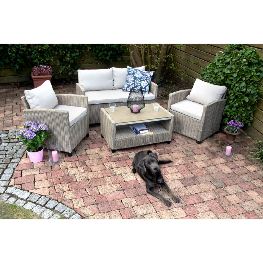 Bellavista Sitzgruppe Loungeset Madeira III Polyrattan bicolor