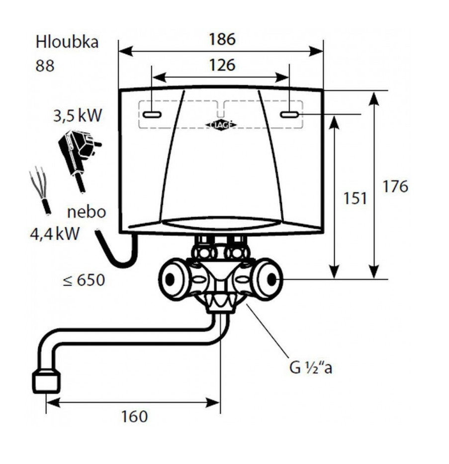 Kleindurchlauferhitzer-Set 3,5kW/230V 1500-17103