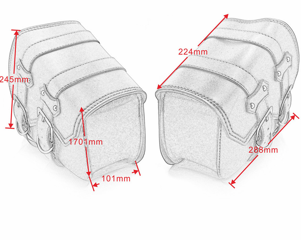 Motorradtasche Satteltasche seitlich hellbraun 2 Stück