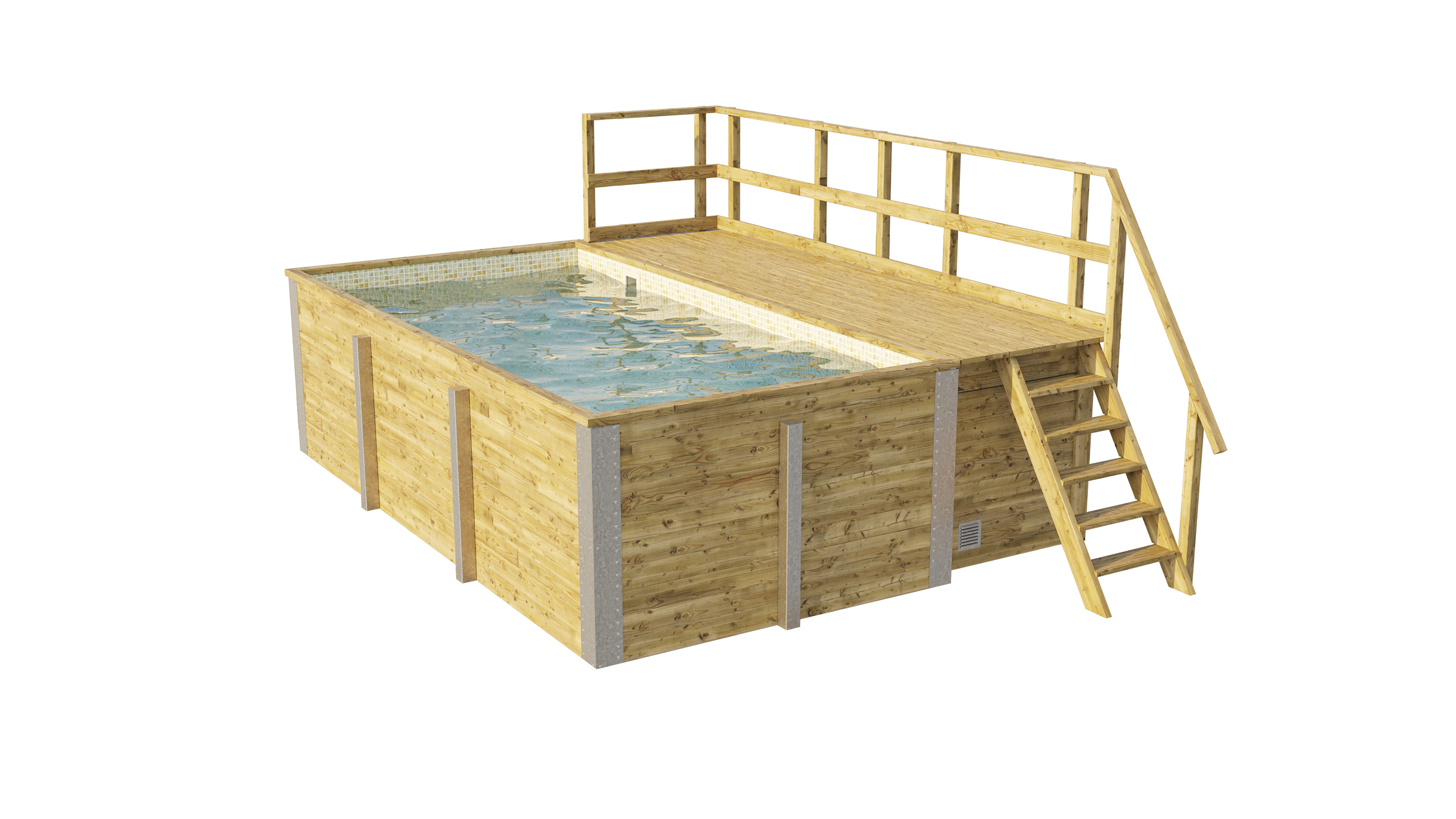 weka Massivholzpool 595 Gr. 1, Folie Sand/Mosaik,