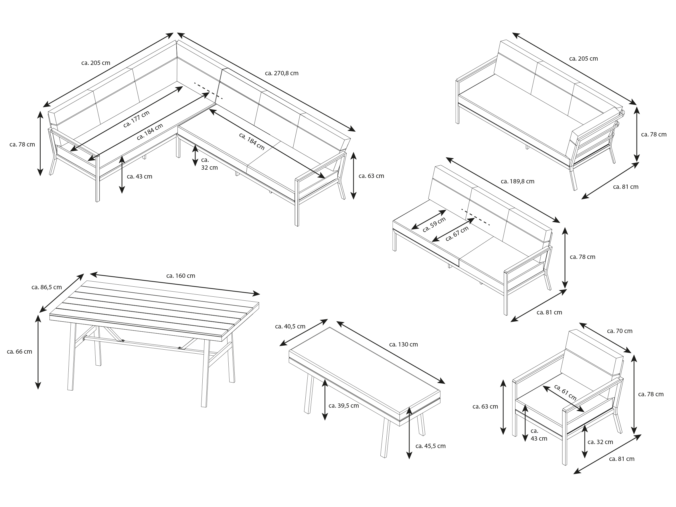 bellavista® Alu Lounge Set Sorrent Home & Garden®