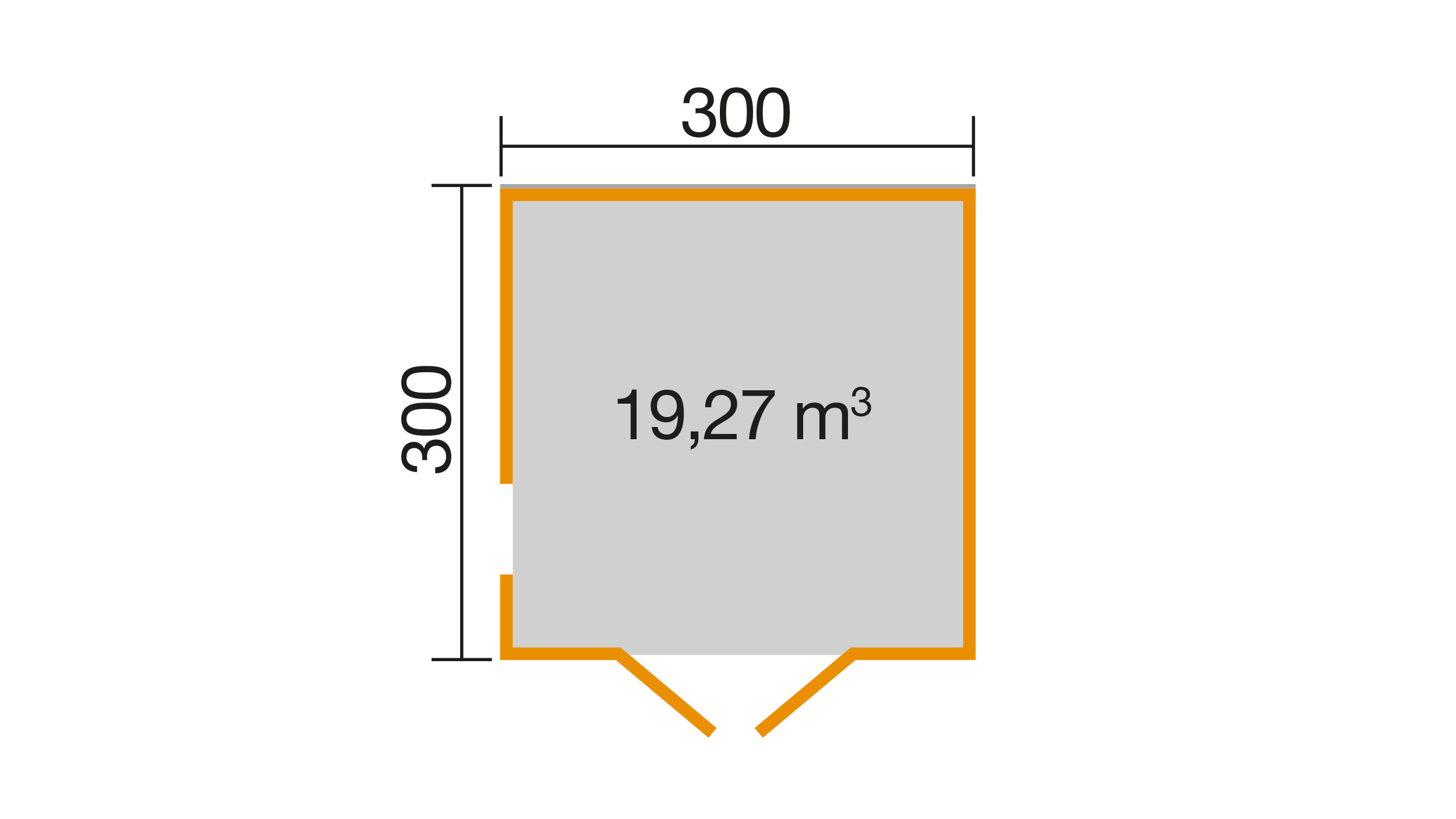 Gartenhaus P 285 Gr.  1, graphitgrau