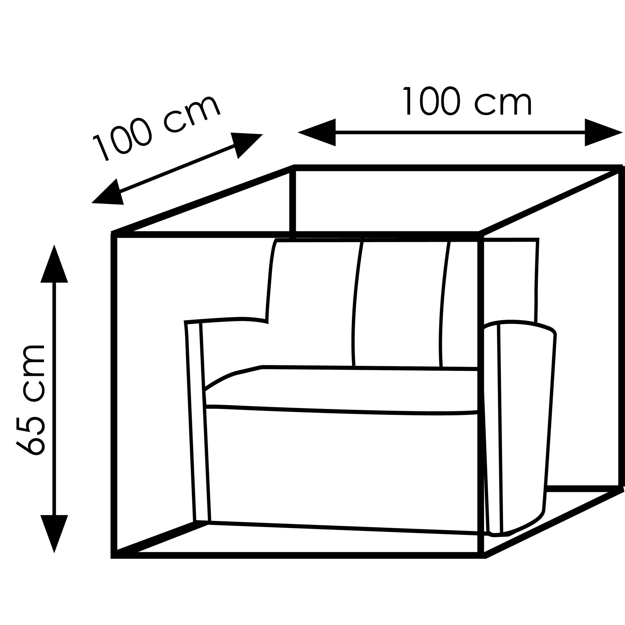 Schutzhülle Wehncke Deluxe für Lounge Elemente 100x100x65cm anthrazit