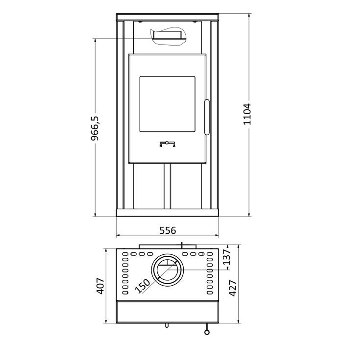 Kaminofen Wamsler KF 108-40 Yuna Rainbow 6 KW