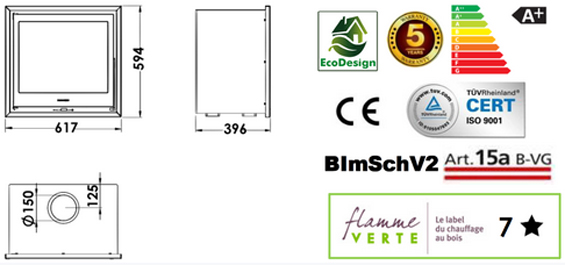 Panadero Kamineinsatz HOGAR HS Ecodesign 7,1 kW