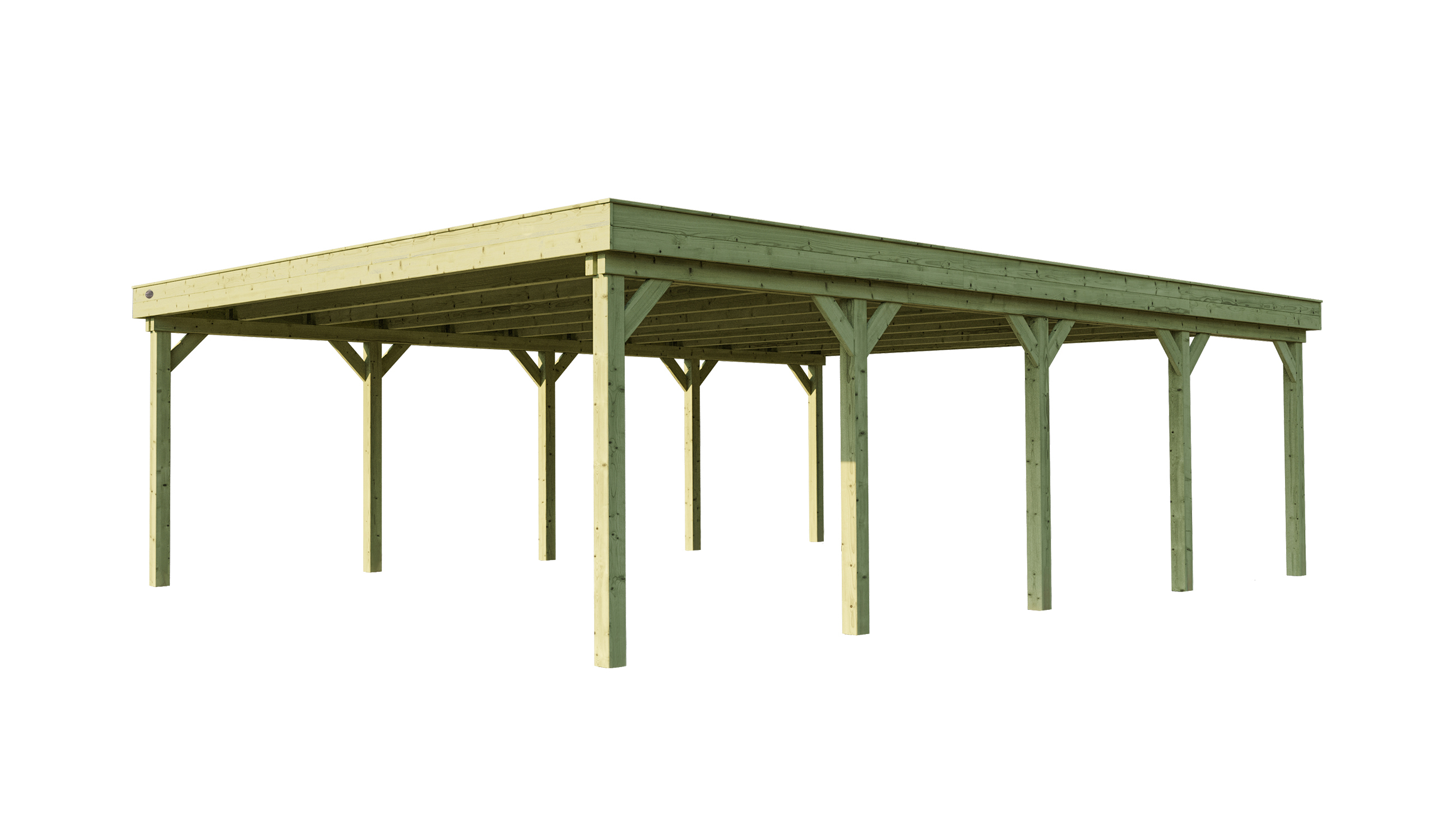 weka Doppelcarport 609 Gr. 2 mit Trapezblech-Dach